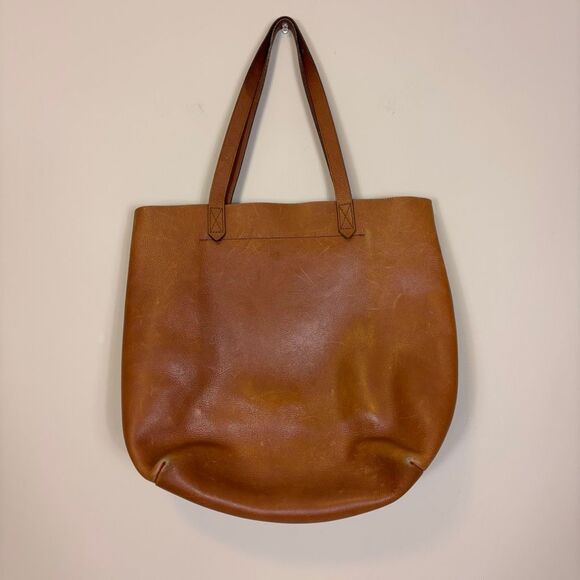 Madewell Tan Leather Transport Large Tote Bag Purse - Picture 2 of 10
